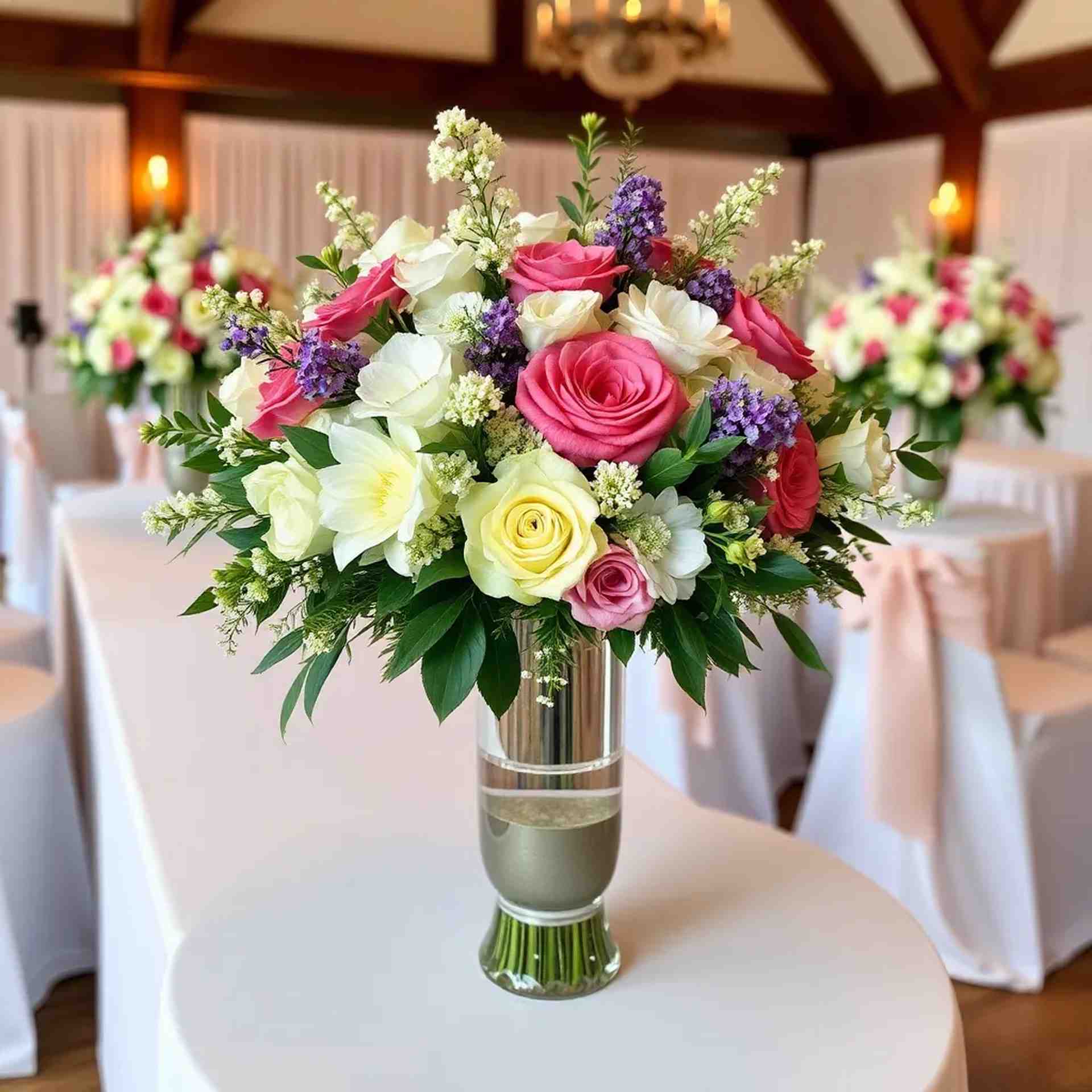 Impianto di produzione industriale per composizioni floreali matrimoniali